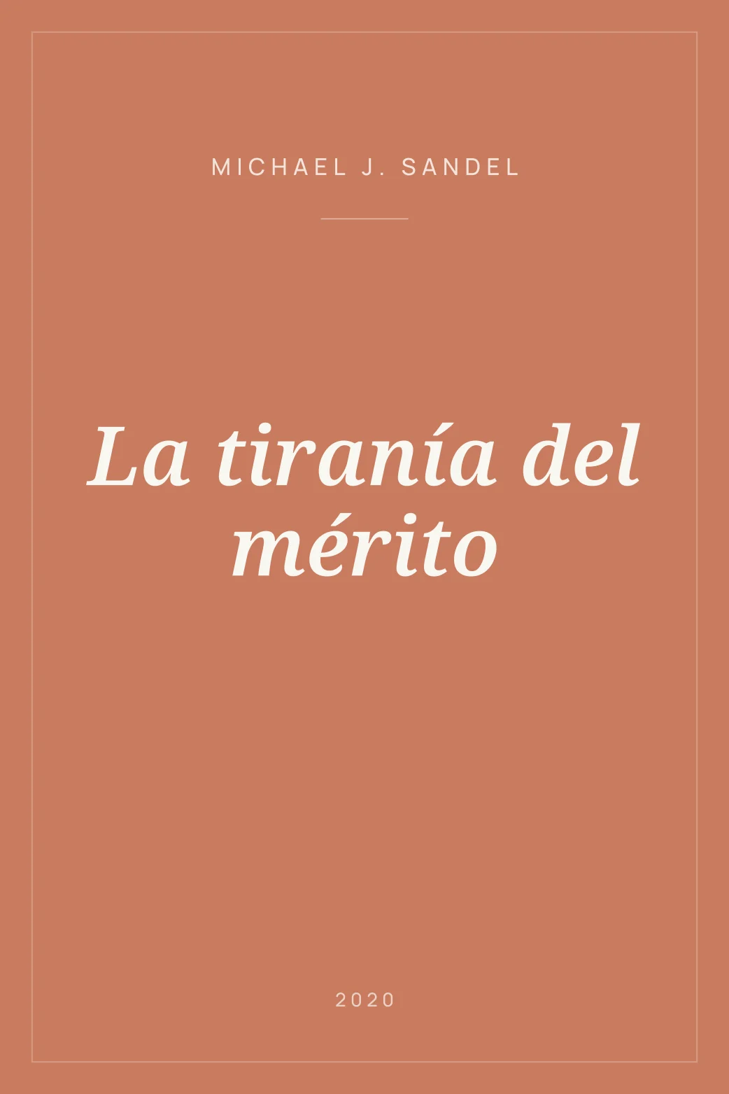 Portada de La tiranía del mérito