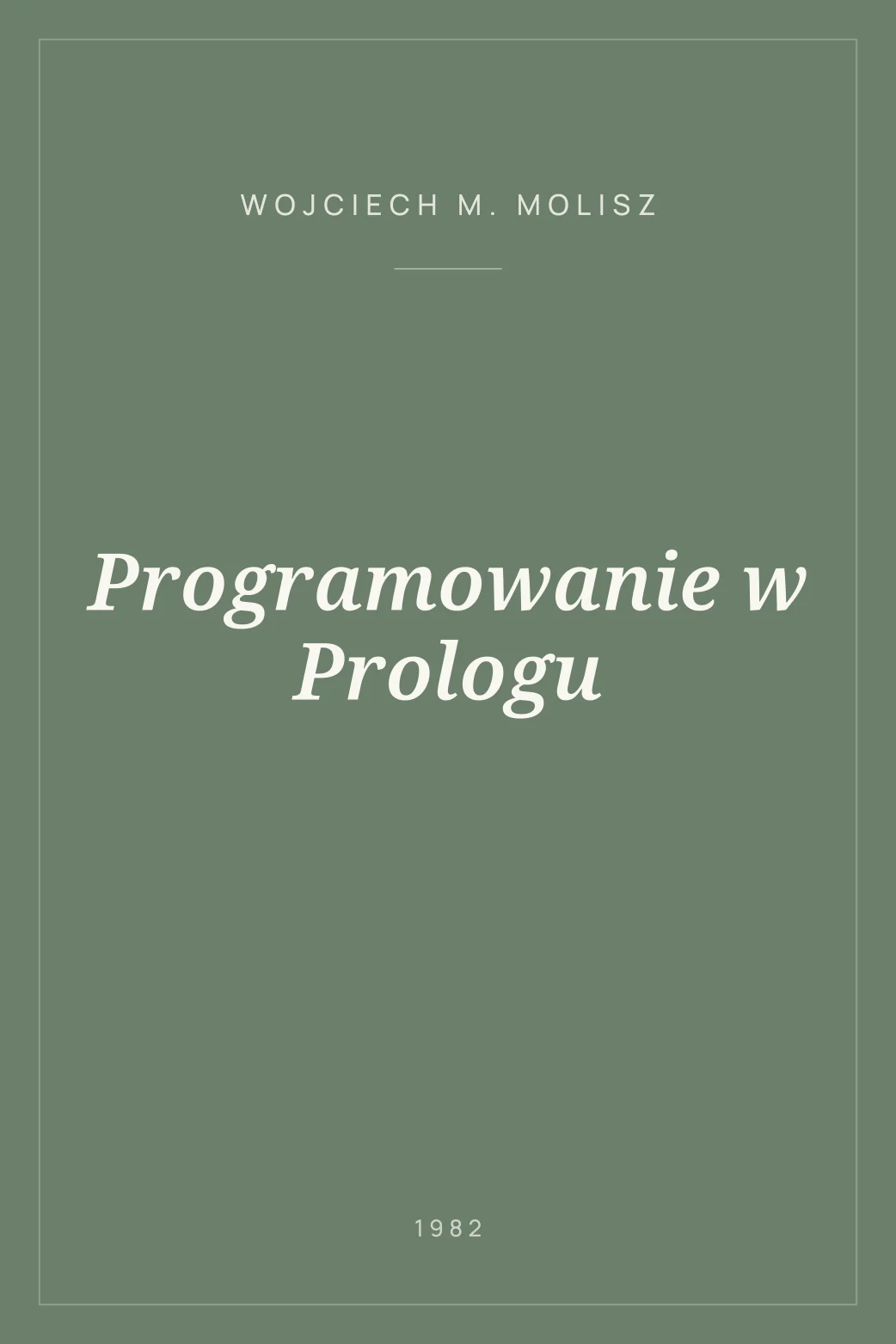 Portada de Programowanie w Prologu