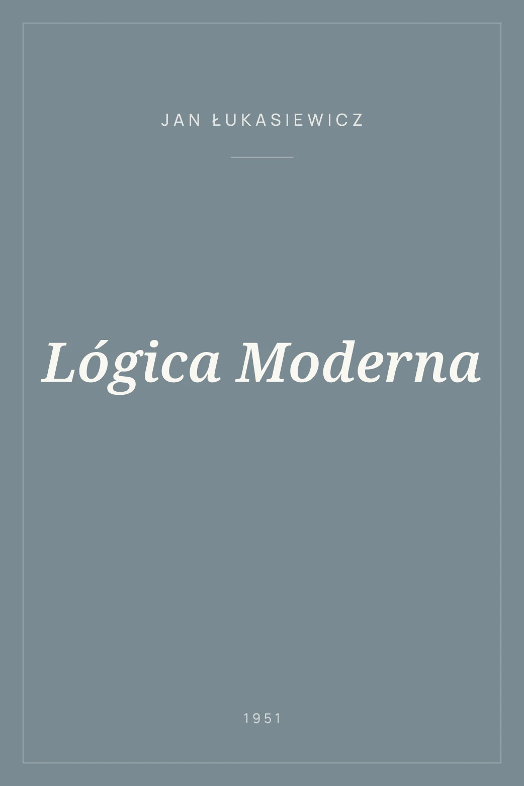 Portada de Lógica Moderna