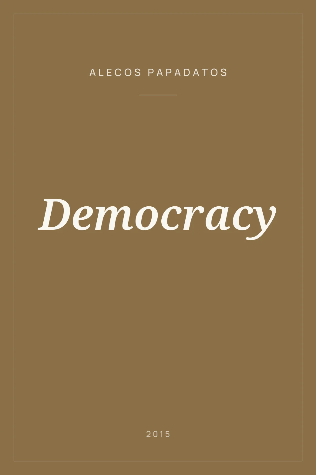 Portada de Democracy
