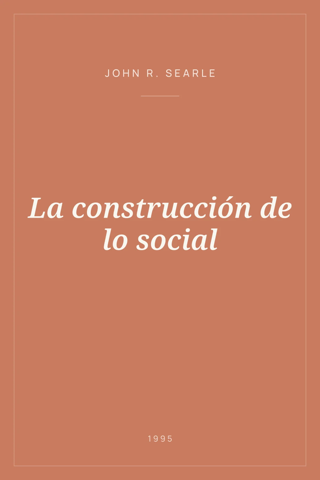 Portada de La construcción de lo social