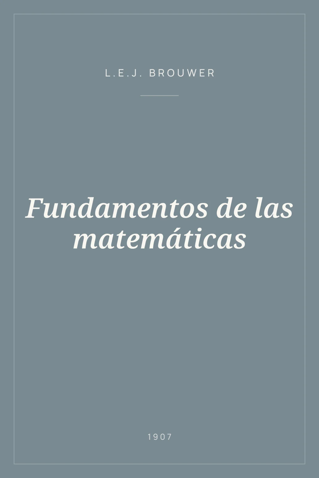 Portada de Fundamentos de las matemáticas