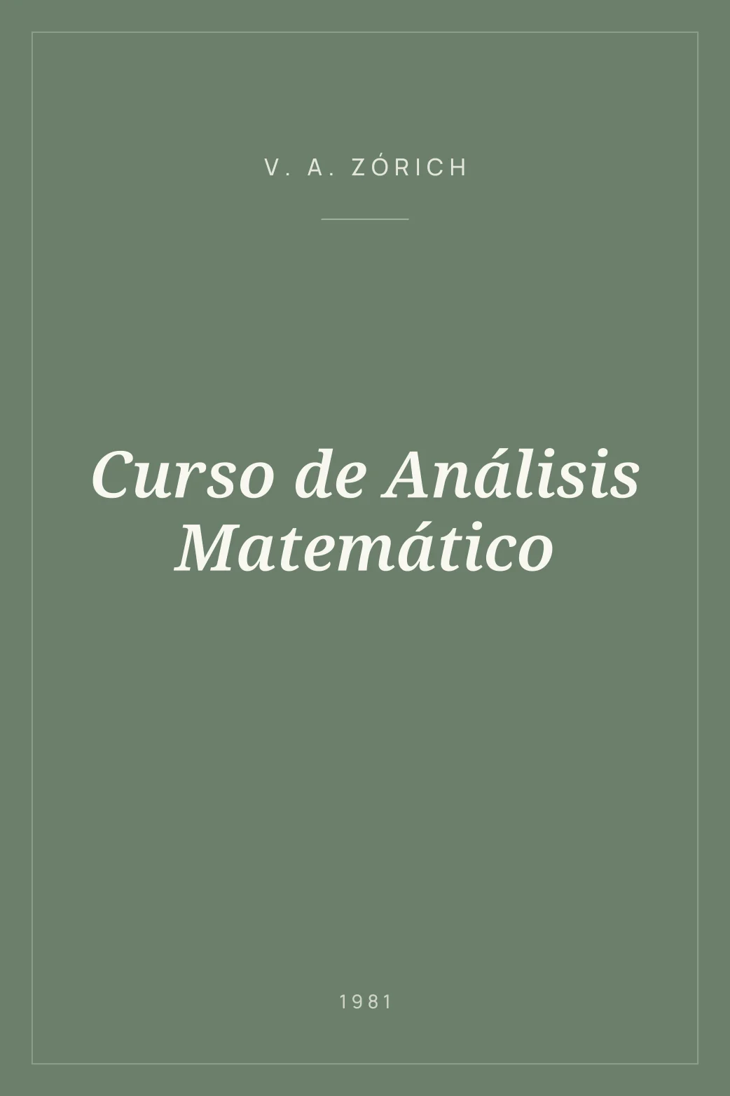 Portada de Curso de Análisis Matemático