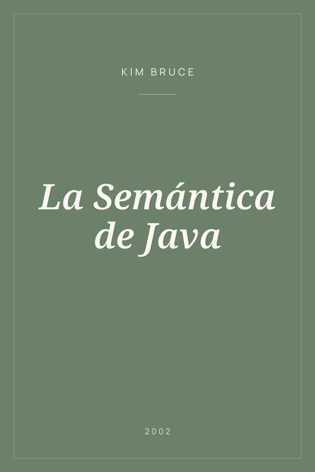 Portada de La Semántica de Java