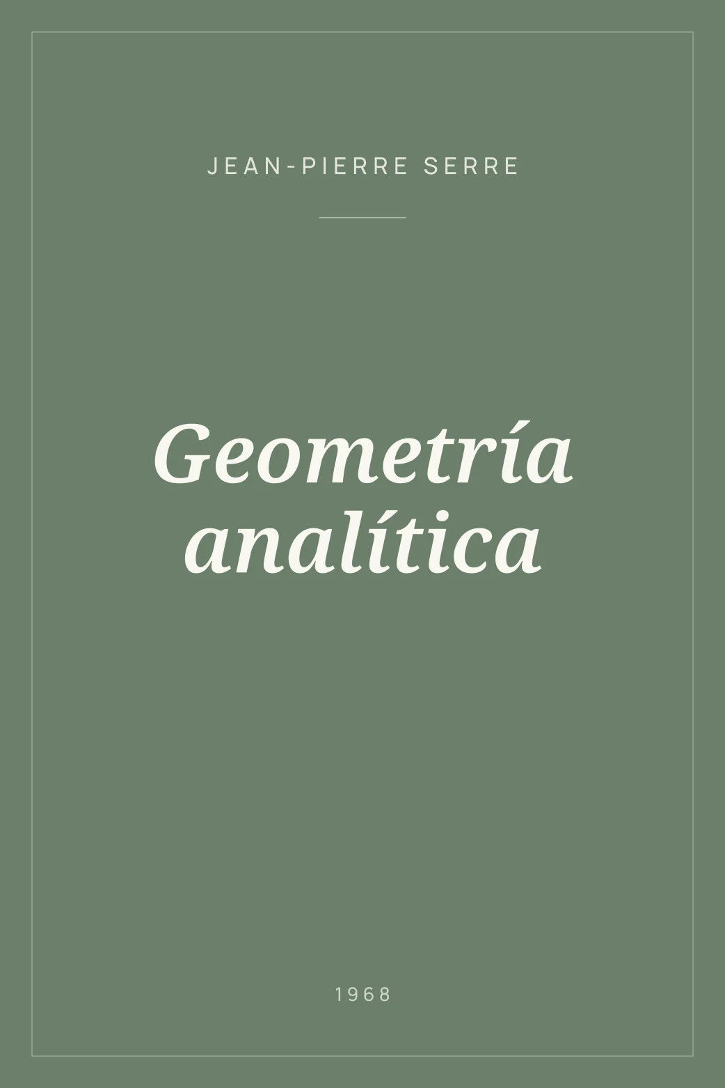 Portada de Geometría analítica