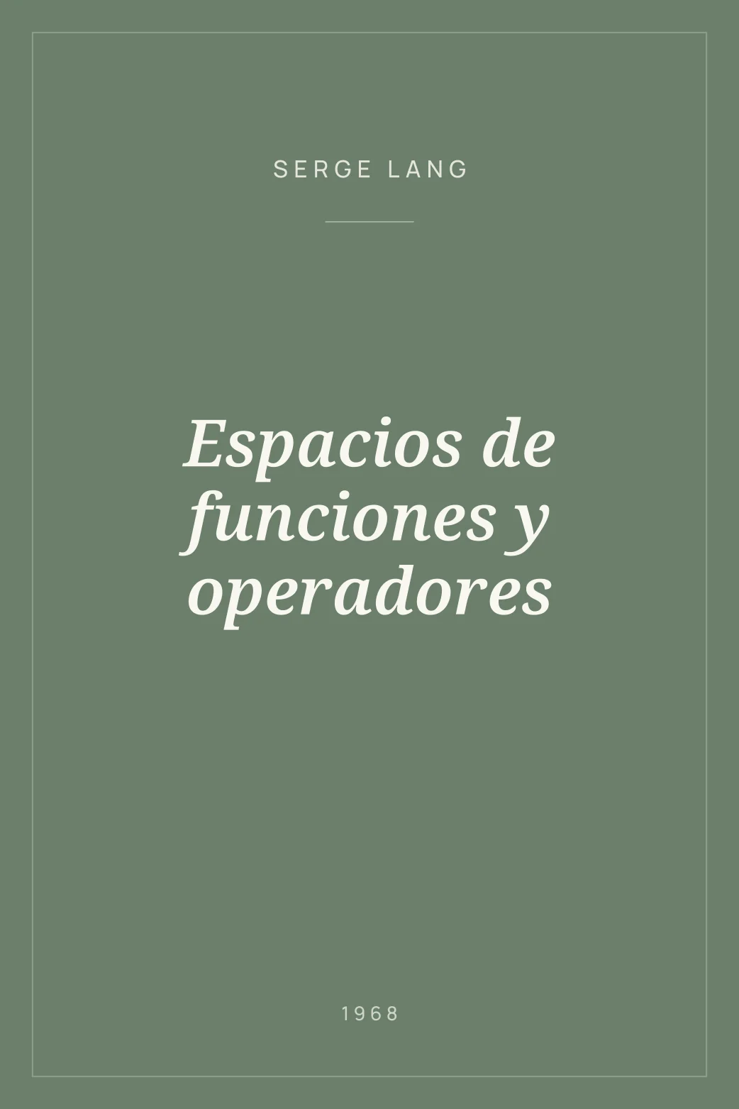 Portada de Espacios de funciones y operadores
