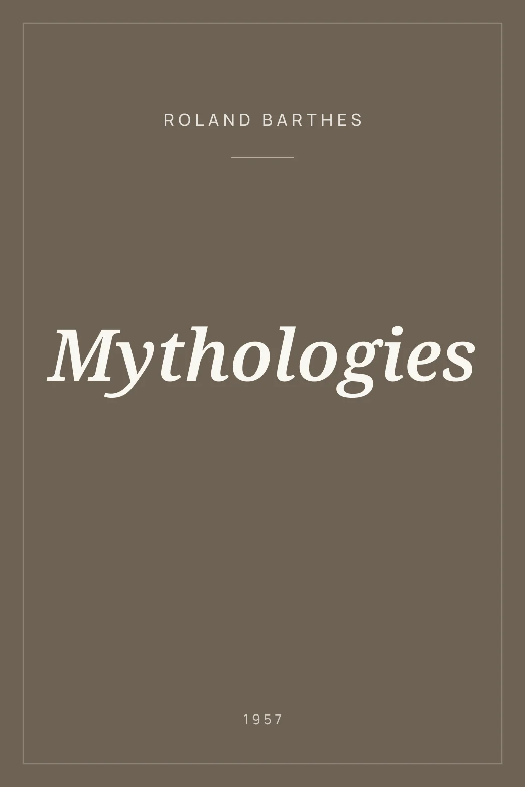 Portada de Mythologies