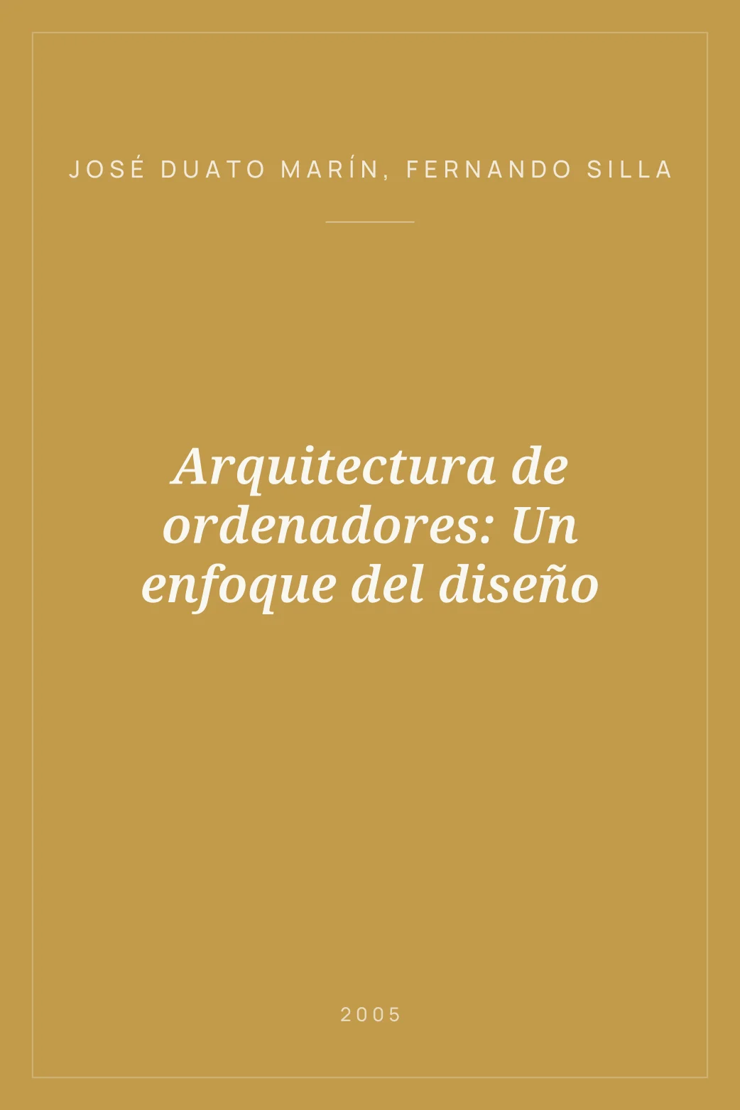 Portada de Arquitectura de ordenadores: Un enfoque del diseño