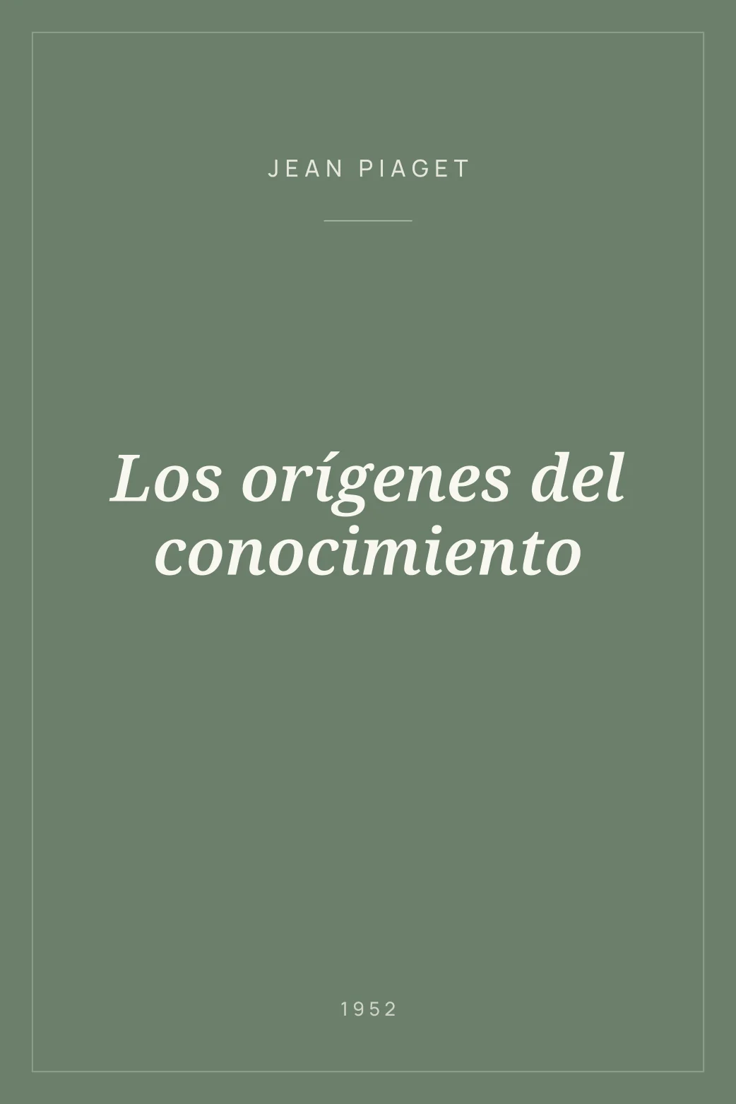 Portada de Los orígenes del conocimiento