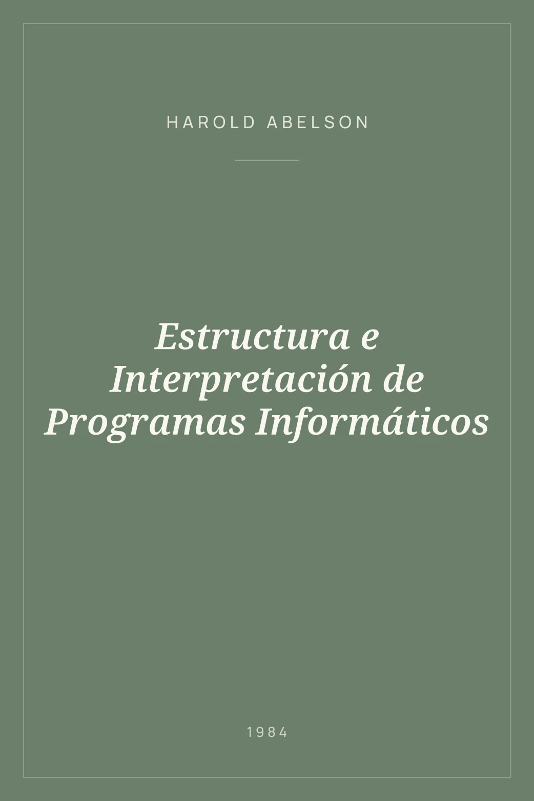 Portada de Estructura e Interpretación de Programas Informáticos