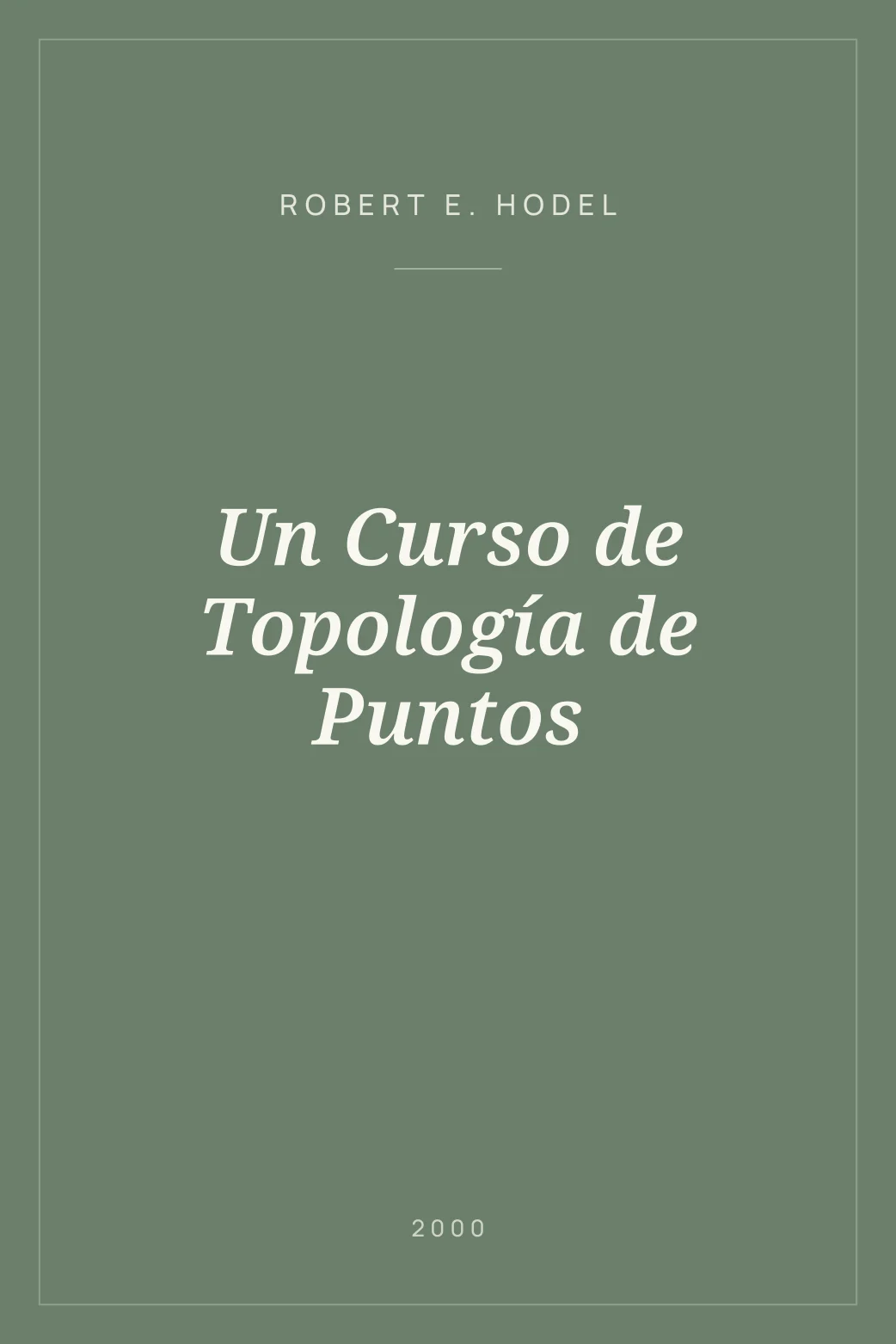 Portada de Un Curso de Topología de Puntos