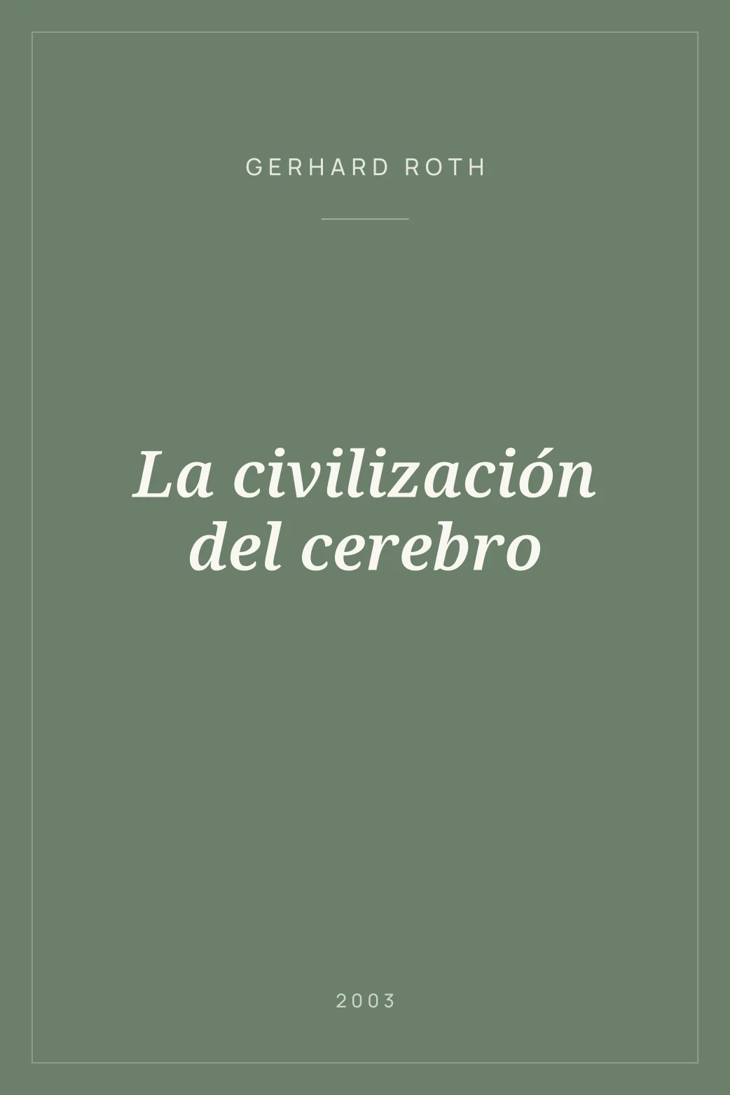 Portada de La civilización del cerebro