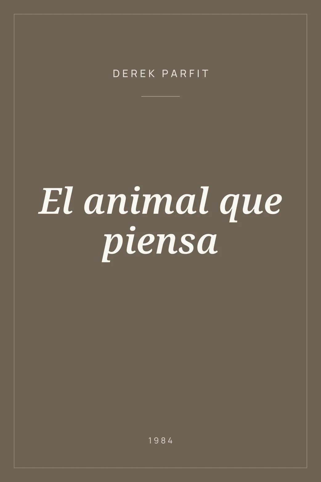 Portada de El animal que piensa
