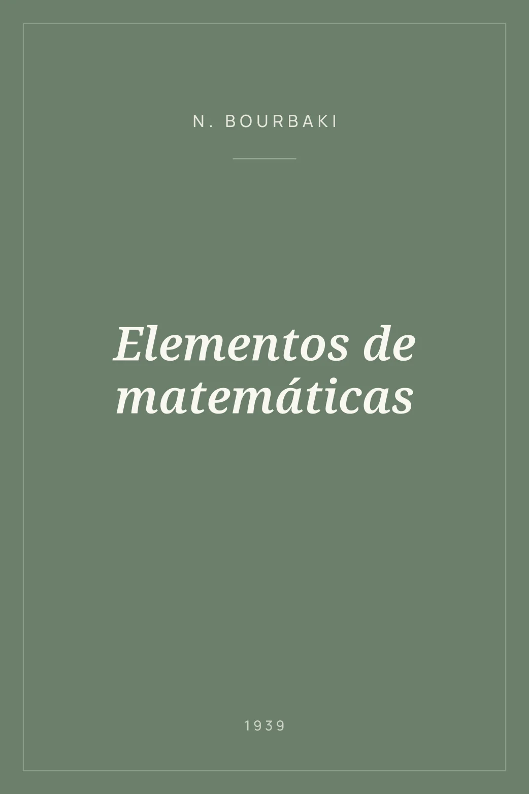 Portada de Elementos de matemáticas
