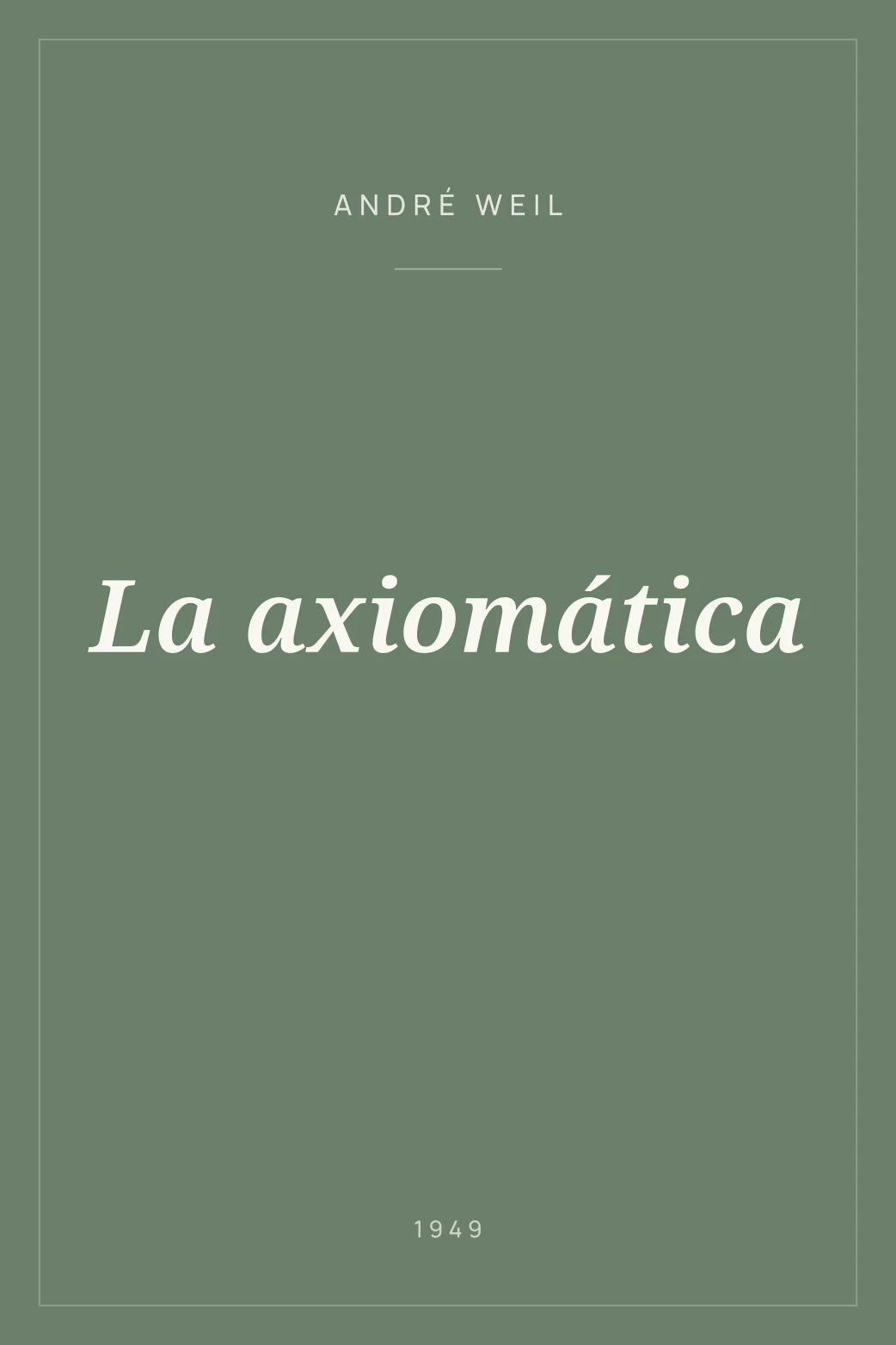 Portada de La axiomática