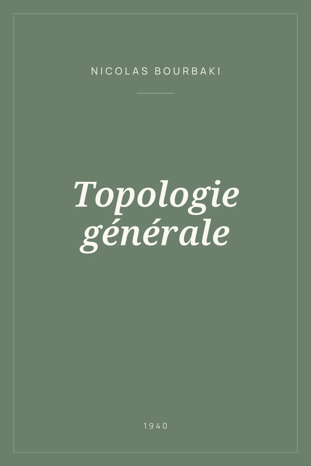 Portada de Topologie générale