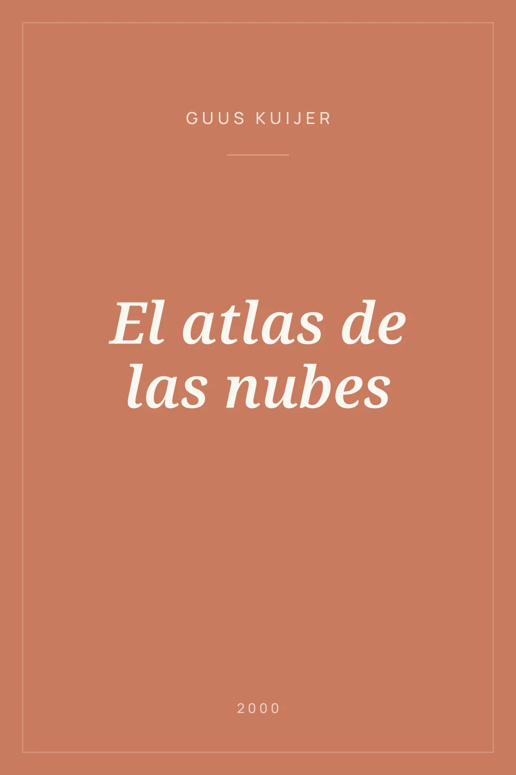Portada de El atlas de las nubes