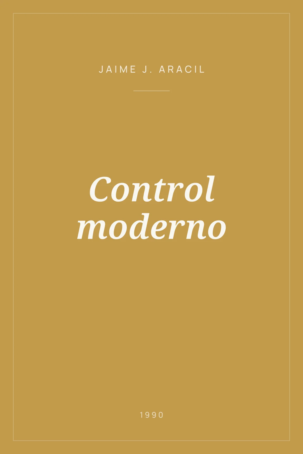 Portada de Control moderno