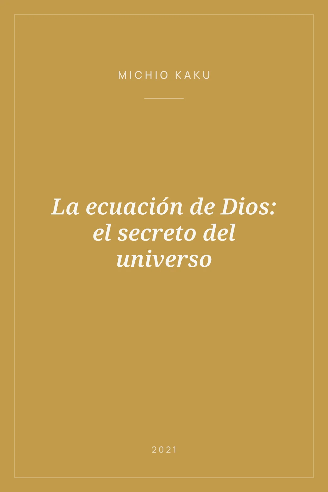 Portada de La ecuación de Dios: el secreto del universo