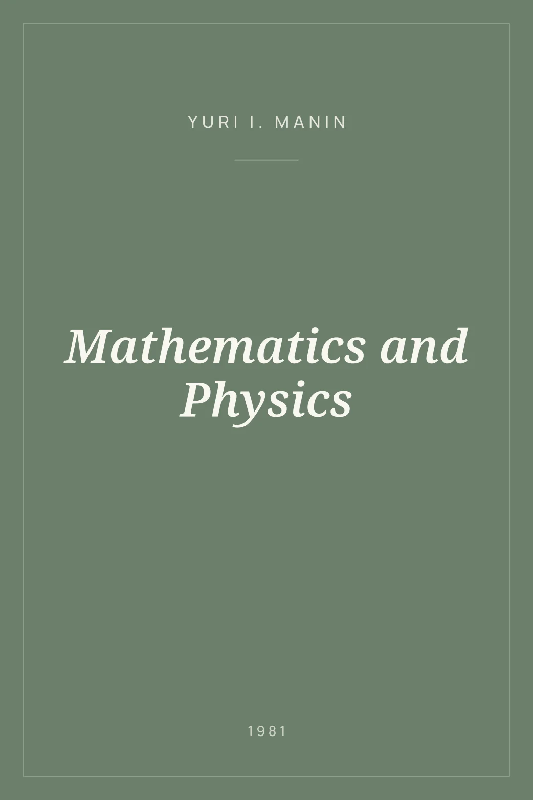 Portada de Mathematics and Physics