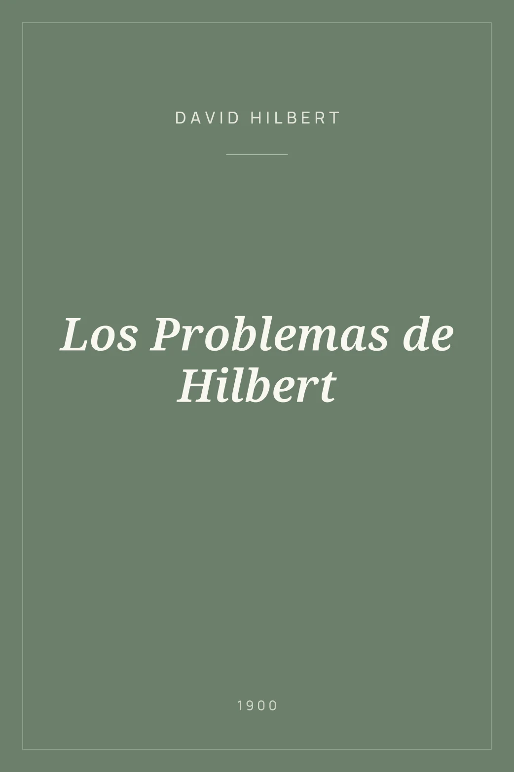 Portada de Los Problemas de Hilbert
