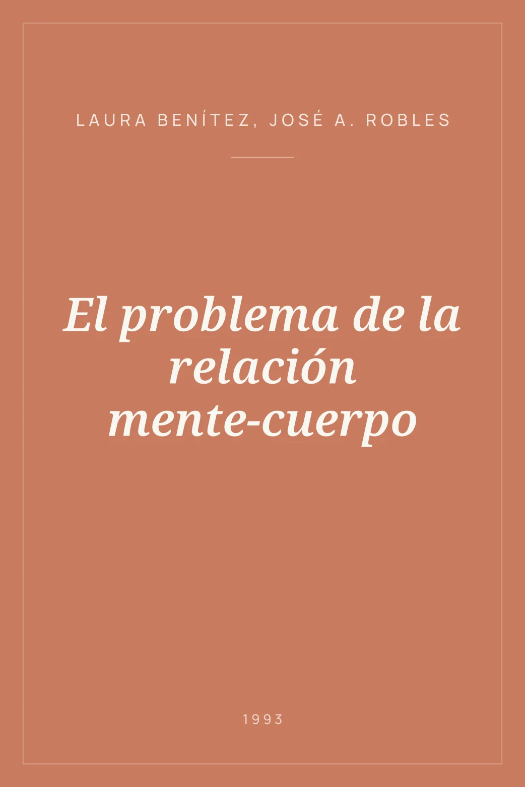 Portada de El problema de la relación mente-cuerpo
