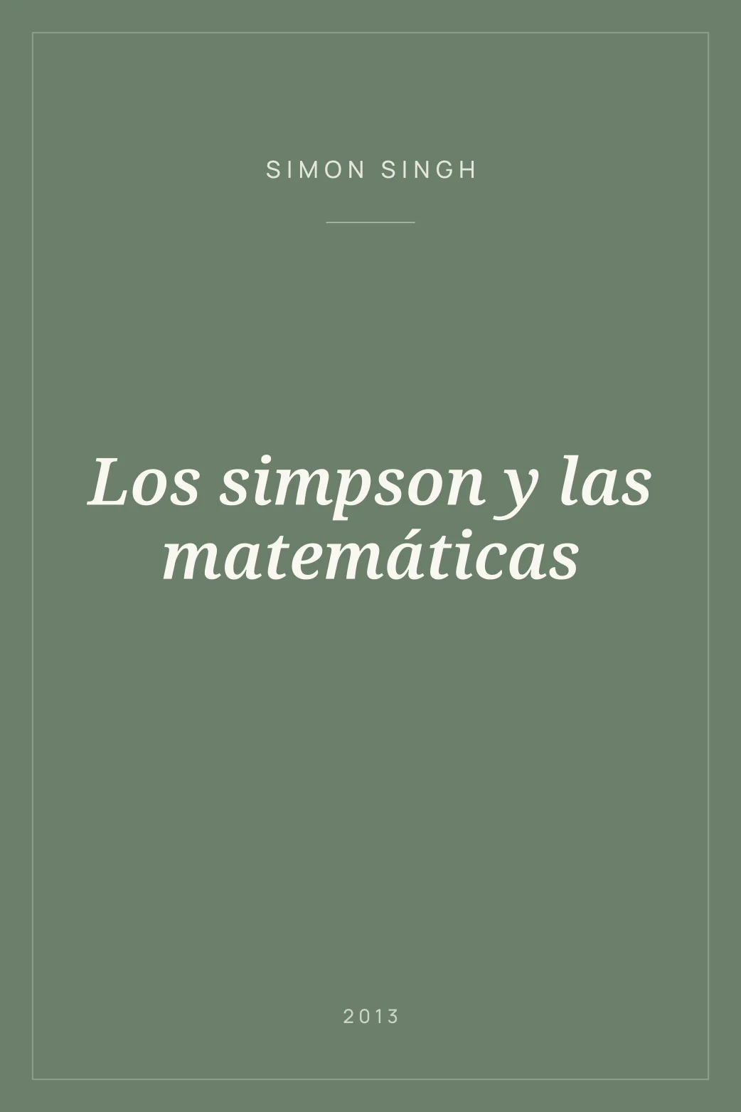 Portada de Los simpson y las matemáticas