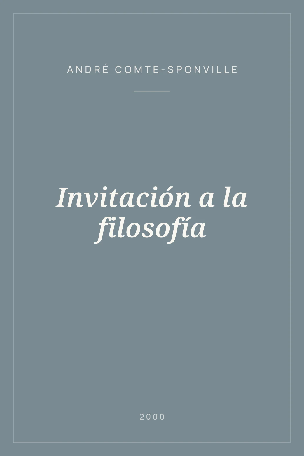 Portada de Invitación a la filosofía