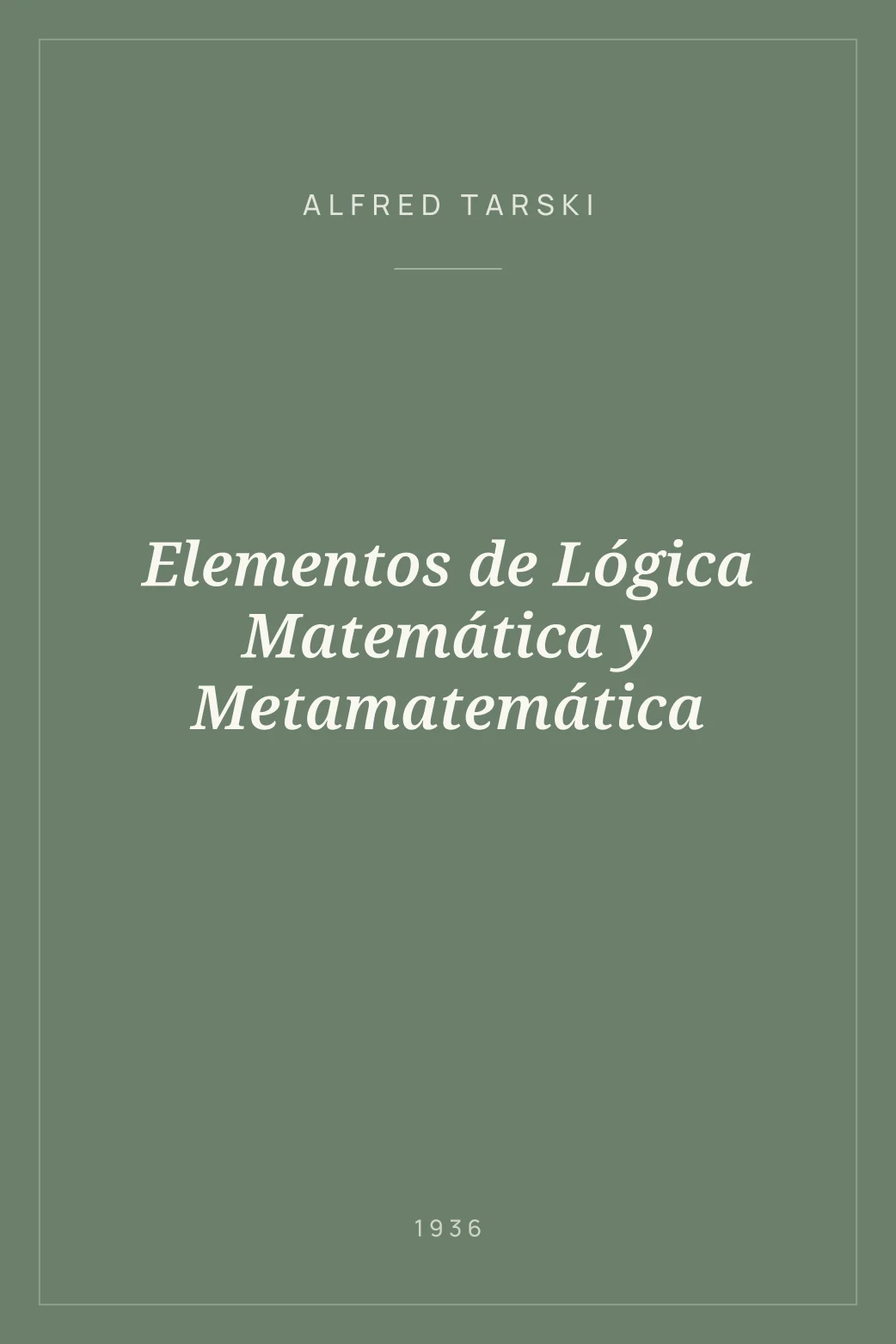 Portada de Elementos de Lógica Matemática y Metamatemática