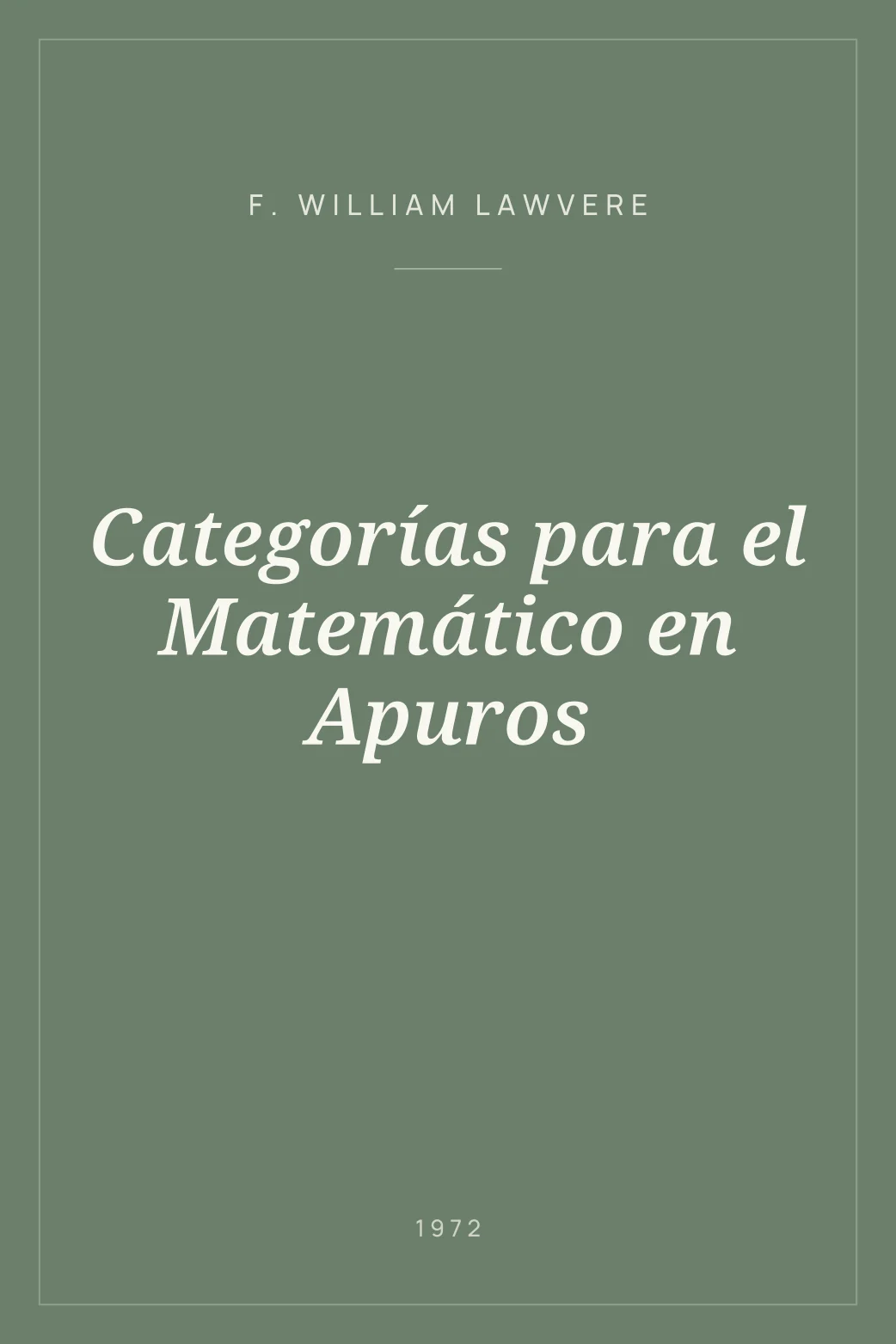 Portada de Categorías para el Matemático en Apuros