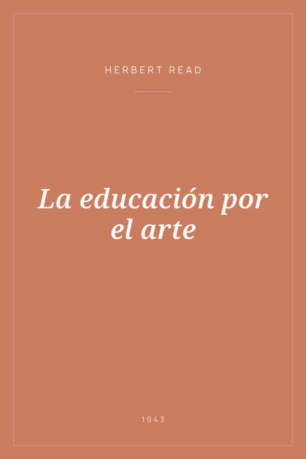 Portada de La educación por el arte