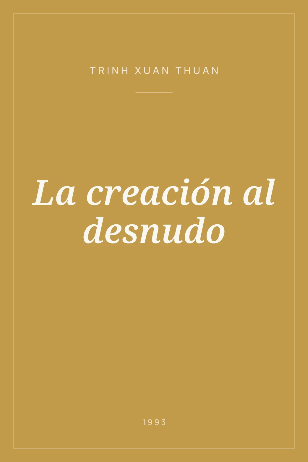 Portada de La creación al desnudo