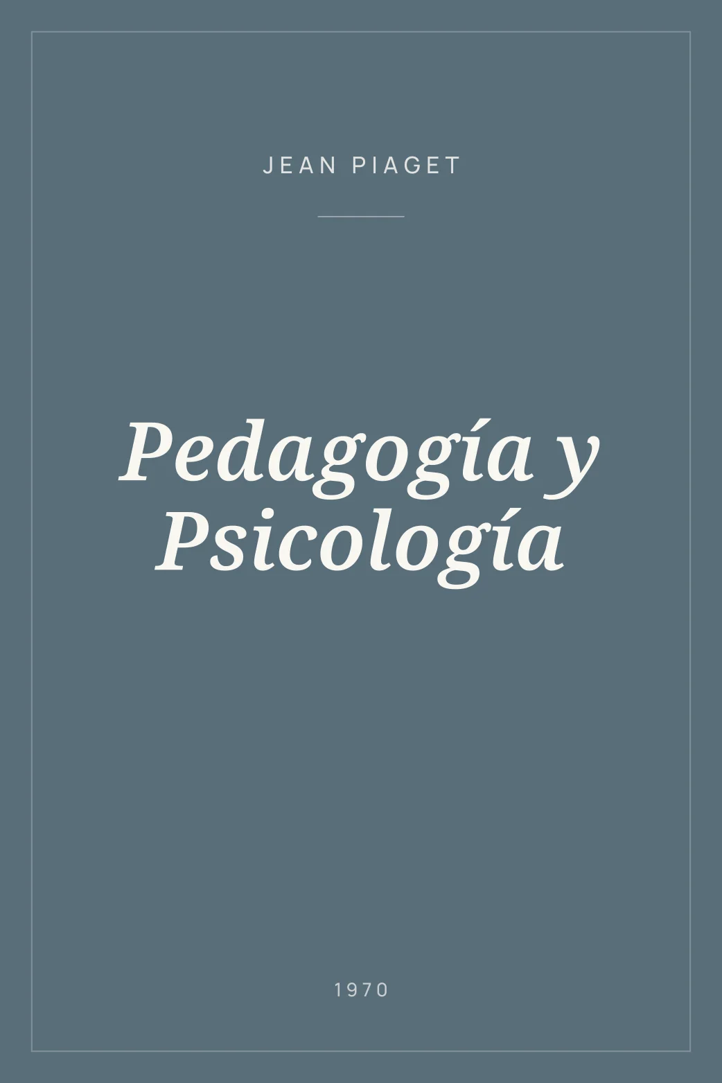 Portada de Pedagogía y Psicología