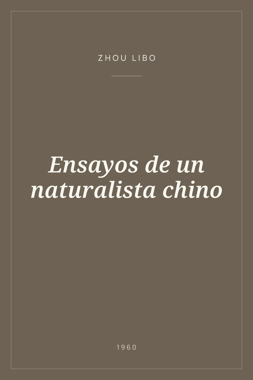 Portada de Ensayos de un naturalista chino
