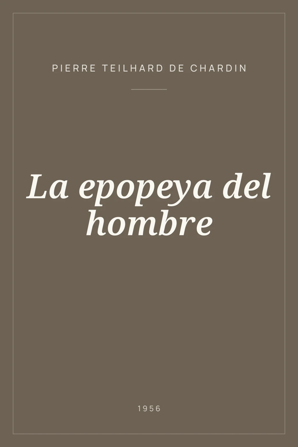 Portada de La epopeya del hombre