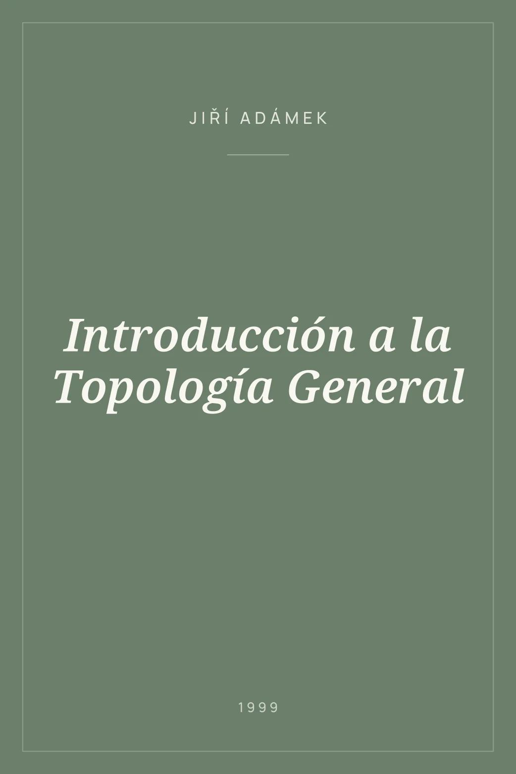 Portada de Introducción a la Topología General