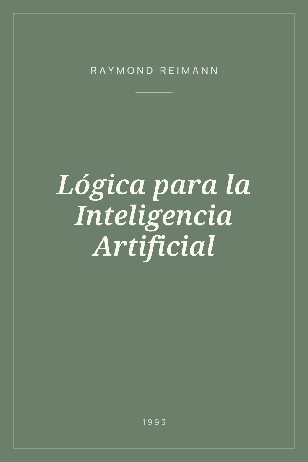 Portada de Lógica para la Inteligencia Artificial
