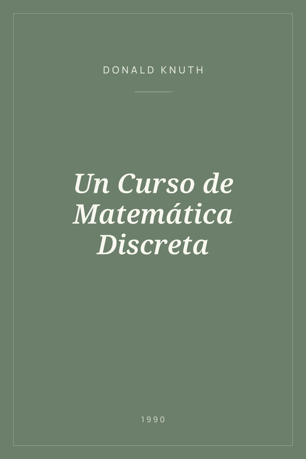 Portada de Un Curso de Matemática Discreta