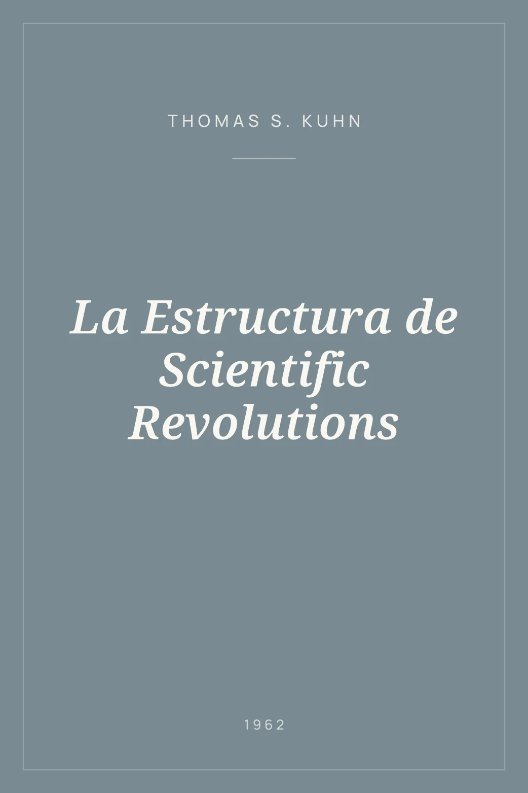 Portada de La Estructura de Scientific Revolutions