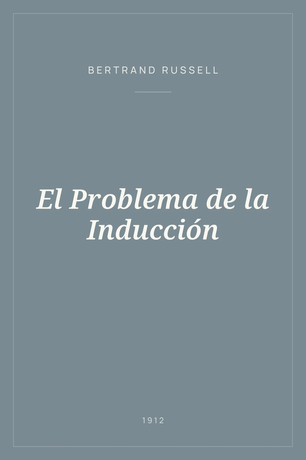 Portada de El Problema de la Inducción