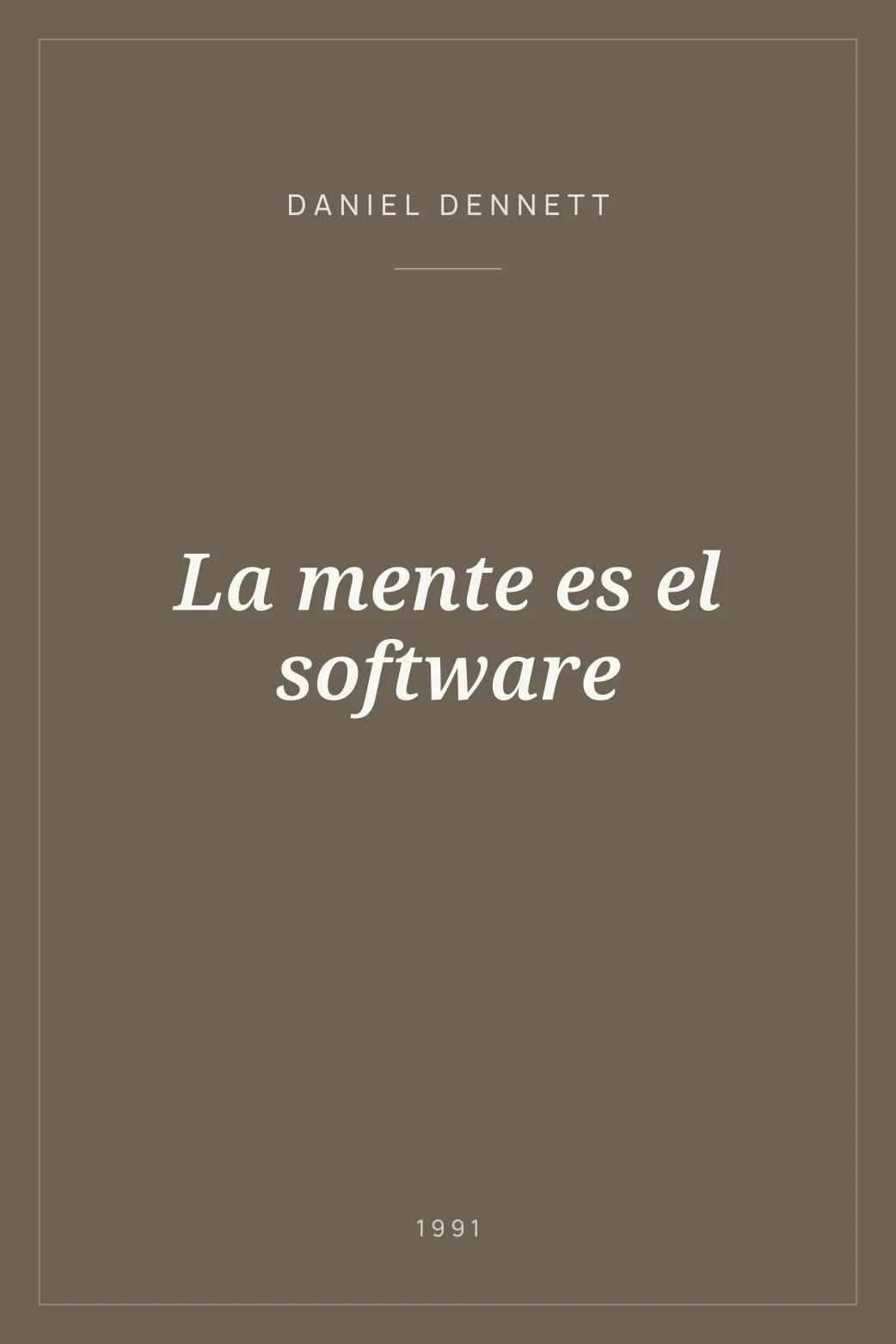 Portada de La mente es el software