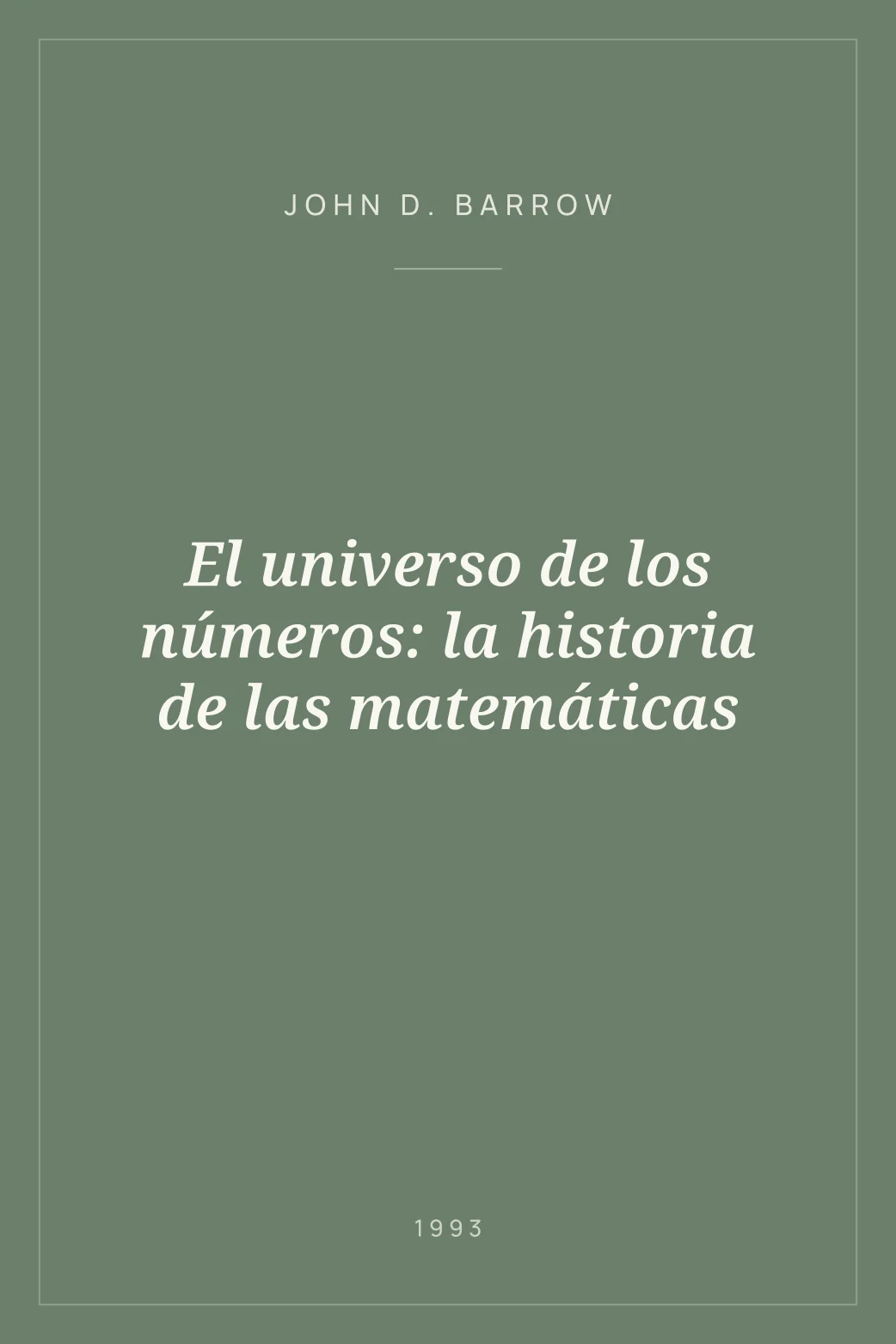 Portada de El universo de los números: la historia de las matemáticas