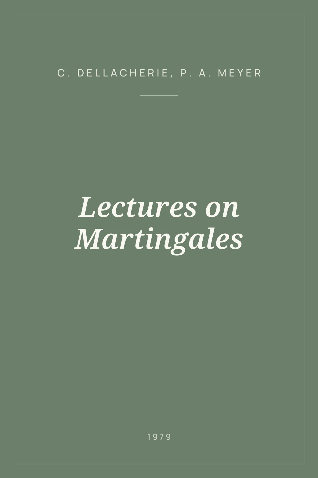 Portada de Lectures on Martingales