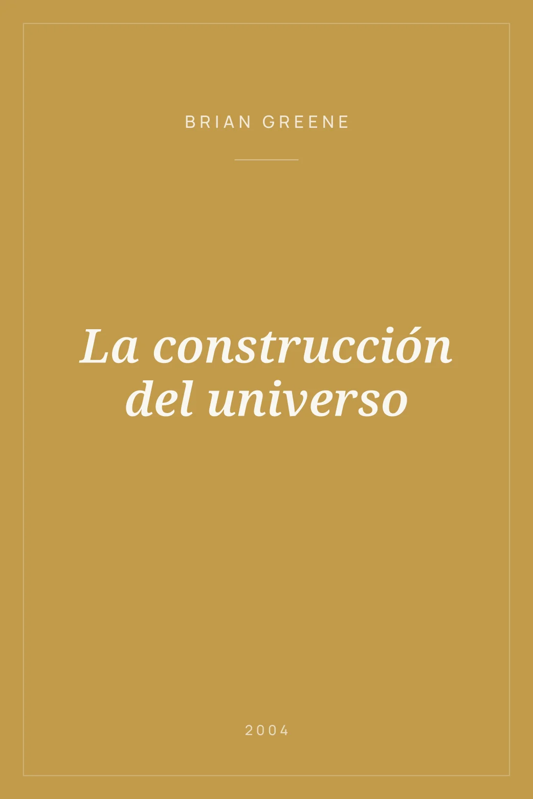 Portada de La construcción del universo