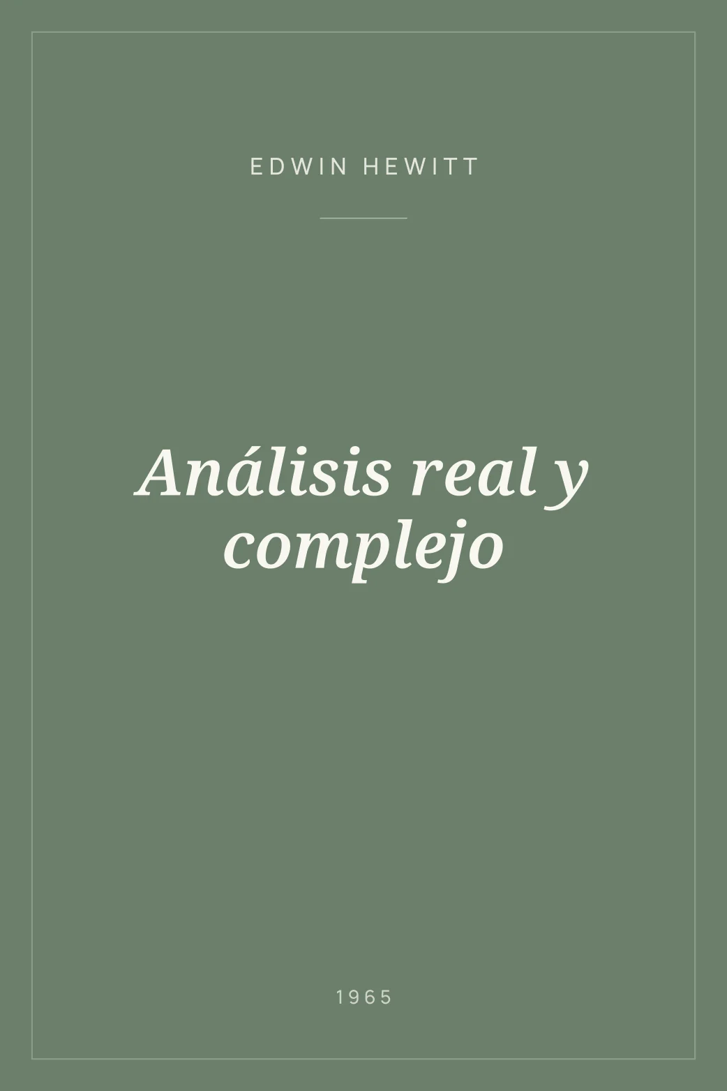 Portada de Análisis real y complejo