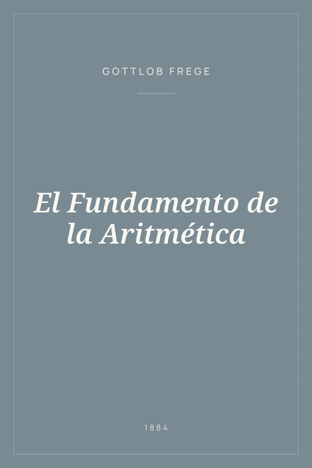 Portada de El Fundamento de la Aritmética