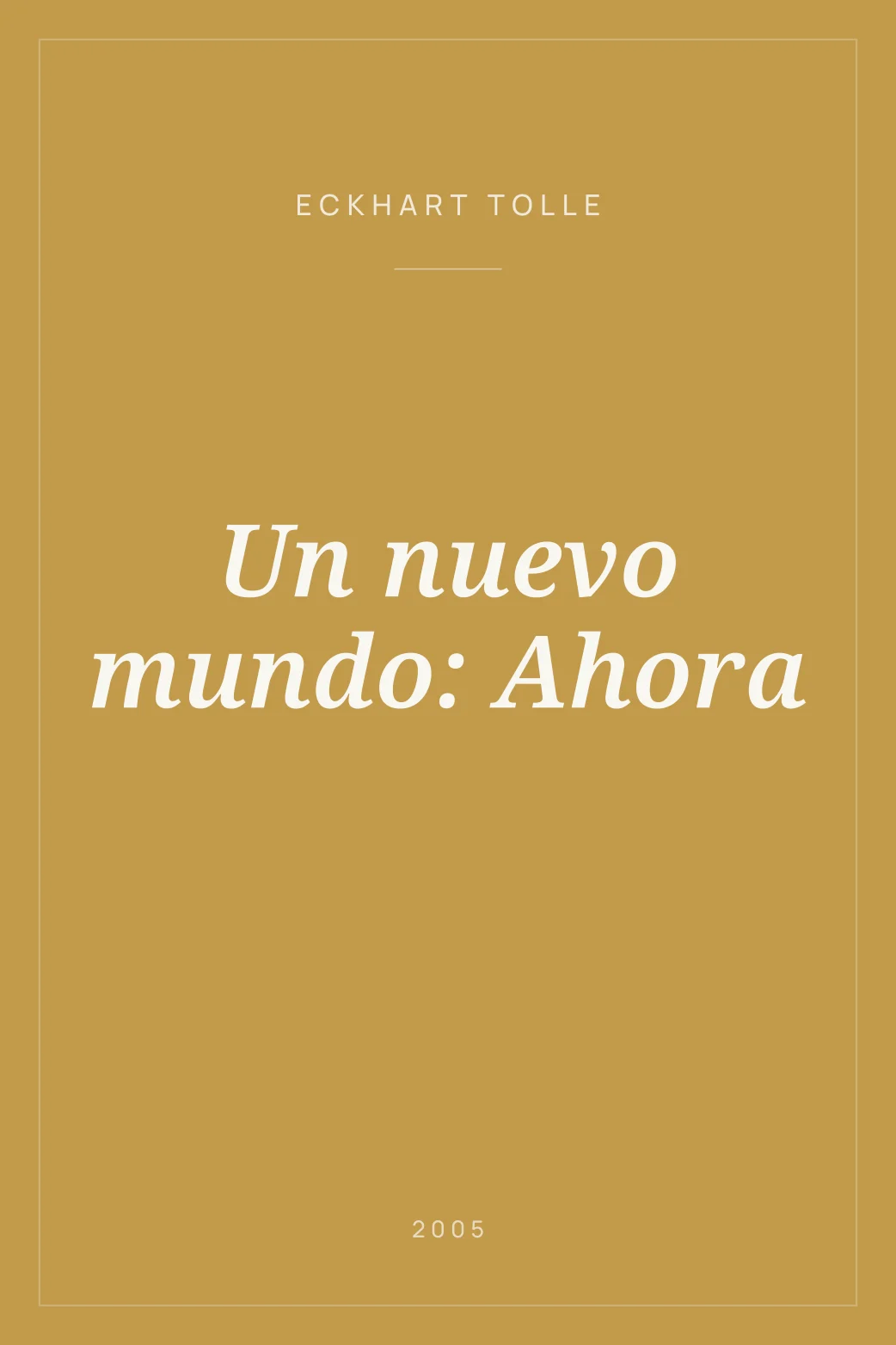 Portada de Un nuevo mundo: Ahora