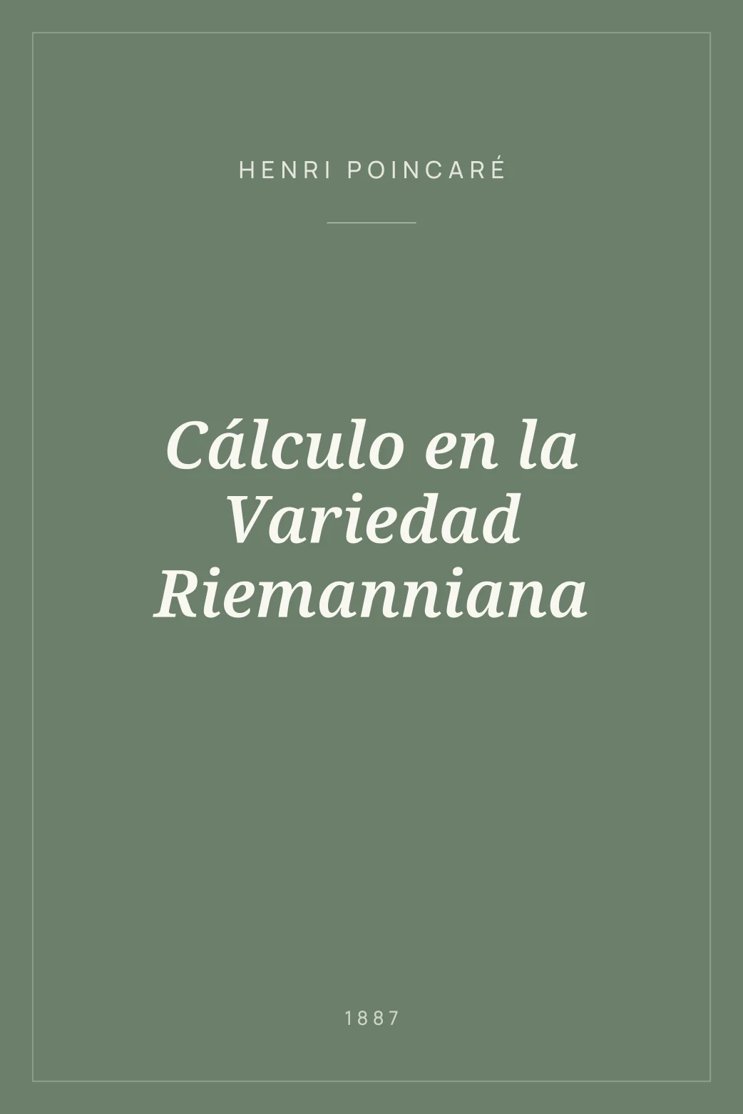 Portada de Cálculo en la Variedad Riemanniana