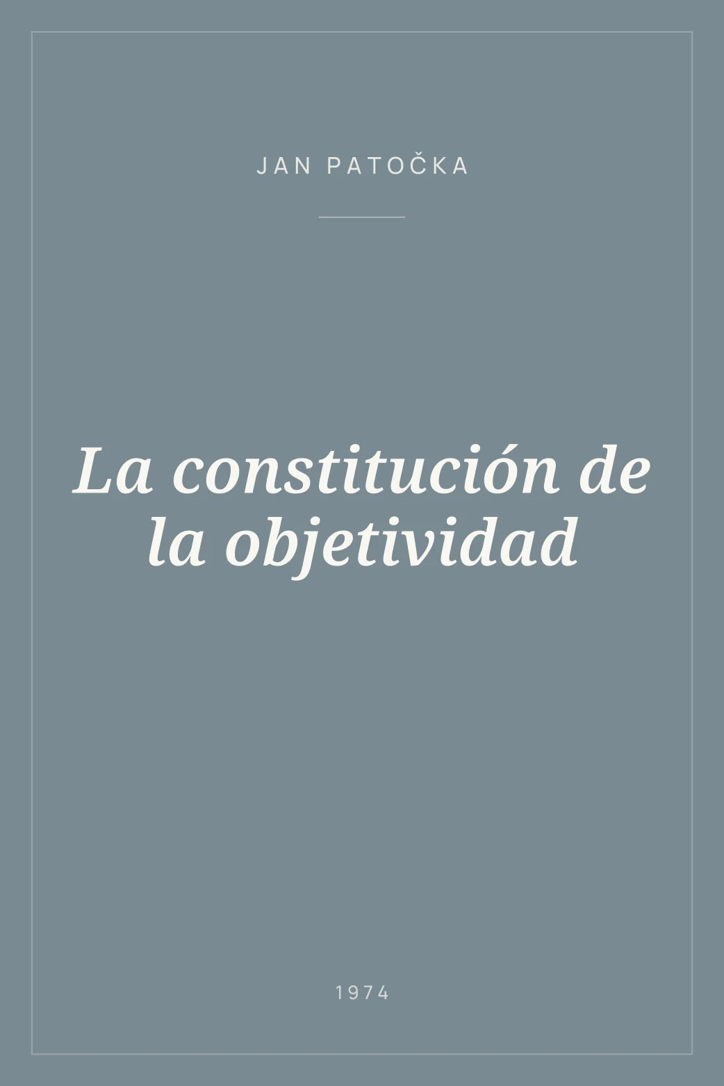 Portada de La constitución de la objetividad