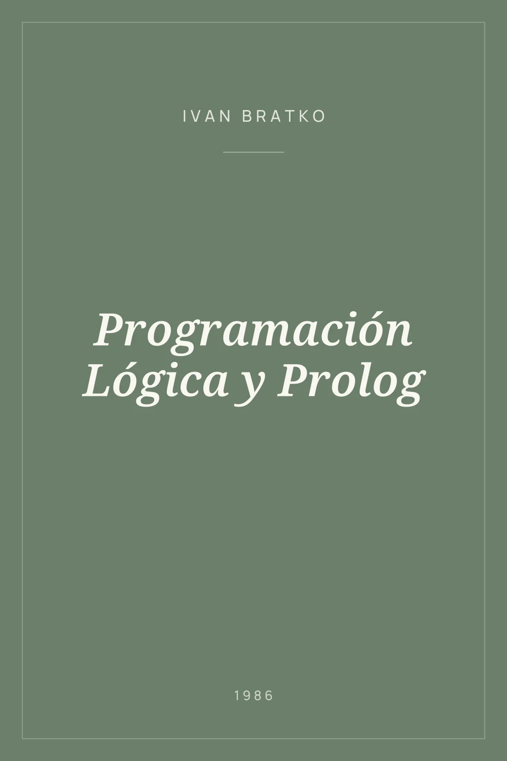 Portada de Programación Lógica y Prolog